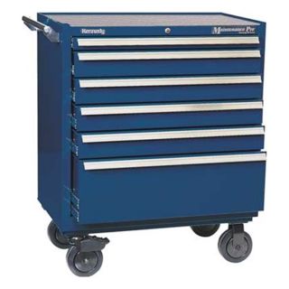 Kennedy 3402MPBL Rolling Cabinet, 34 W, 6 Drawer, Blue