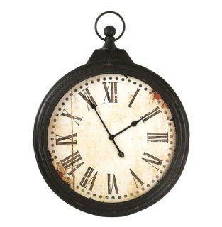 Rustic Iron Large Pocket Watch Wall Clock Home