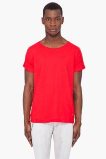 Pierre Balmain Red Classic T shirt for men