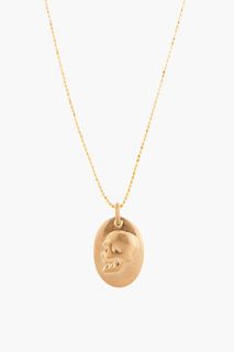 Alexander McQueen Gold Skull Pendant Necklace for men