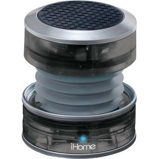 iHome Gunmetal Rechargeable Collapsible Portable Translucent Mini