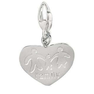 Sterling Silver Heart with Family Charm