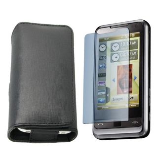Leather Case/ Screen Protector for Samsung Omnia i910