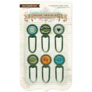 Follow Your Heart Be Amazing Decorative Paper Clips (Set of 6