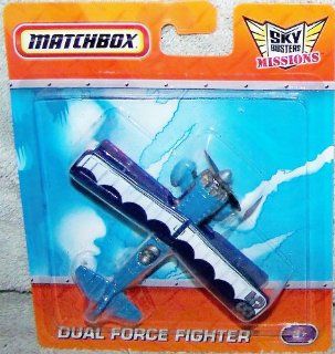 Matchbox Sky Busters Missions   Dual Force Fighter   Blue