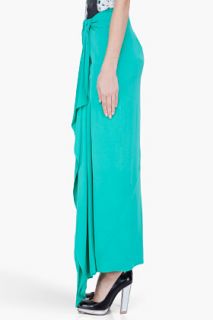 Diane Von Furstenberg Mint Silk Knotted Copa Skirt for women