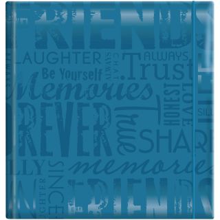 Embossed Gloss Friends Expressions Teal Photo Album (Holds 200