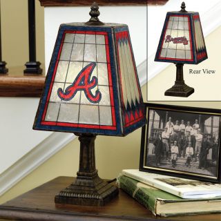 Atlanta Braves 14 inch Art Glass Lamp