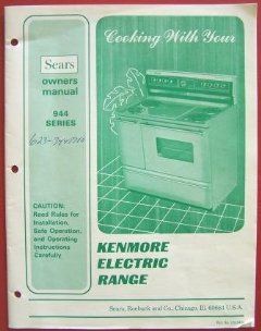 Kenmore Electric Range  Owners Manual 944 Series