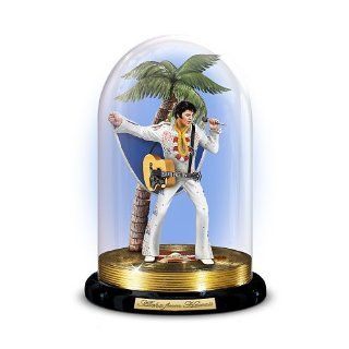 Elvis Presley Collectible Figurine In Glass Dome Display