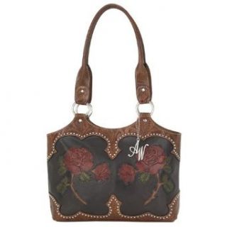 Leather Tote Handbag   Roses Are Red   American West