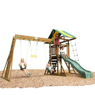 Play Time Franklin Series Swing Set with Top Ladder and Chain