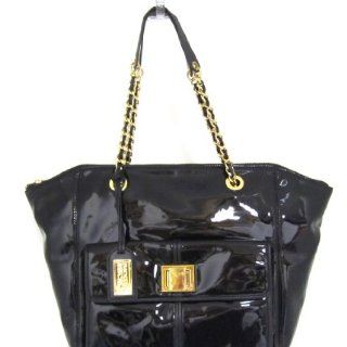 Badgley Mischka Lea Patent Large Tote Bag, Black
