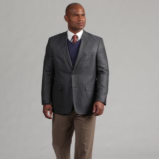 Adolfo Mens Blue/Grey Wool Sports Coat