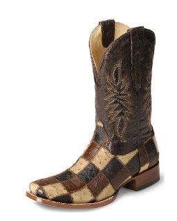 Corral Mens Smooth Ostrich Patchwork Boot   C2314 Shoes