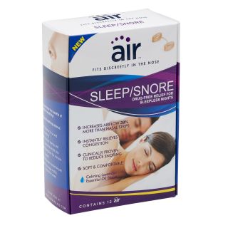 Air Sleep/Snore Drug free Nasal Breathing Aid (Pack of 12) Today $18