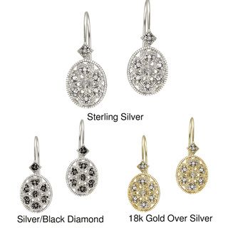 DB Designs Sterling Silver Diamond Accent Filigree Designed Oval