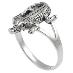 Tressa Sterling Silver Alligator Ring