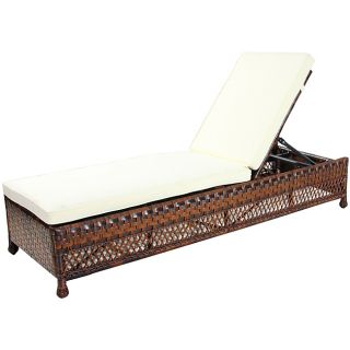 Wicker Lane Patio Furniture Chaise Lounger with Cushions
