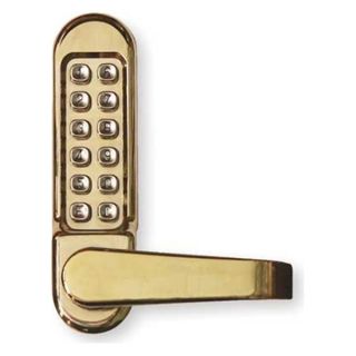 Kaba LD472480341 Lever, Push Button, Brass