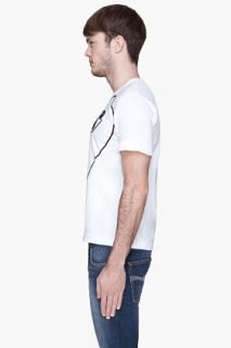 Comme Des Garçons Play  White Black Logo T shirt for men