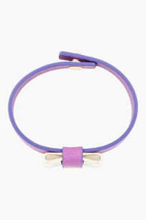 Chloe Purple Brass Bow Lily Bracelet for women