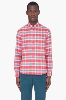 A.P.C. Coral Plaid Vintage Shirt for men