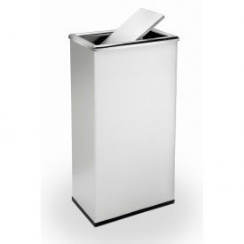 Stainless Steel Waste Container  Rectangular Swivel Lid