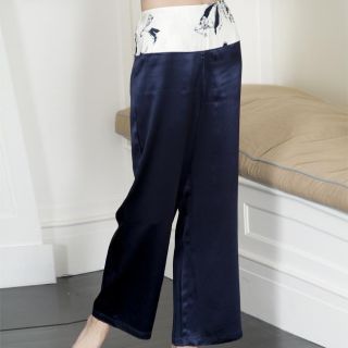 Julianna Rae Womens Silk Floral Lounge Pants