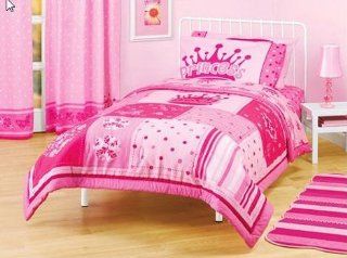 Princess Crown Girls Full Comforter & Sheet Set (5 Piece