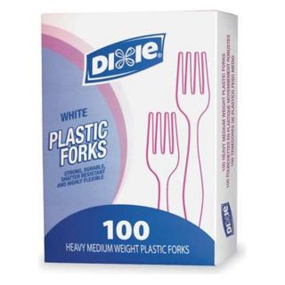 Dixie FM207 Plastic Forks, White, Pk1000