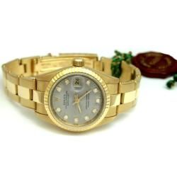 Pre Owned Womens Rolex 18K Yellow Gold Oyster Perpetual Datejust