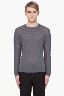 Yigal Azrouel Grey Melange Knit Sweater for men