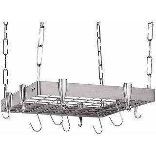 Square Stainless Steel Pot Rack