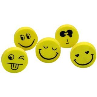 384 x Radierer Smiley Radiergummi Smileygesicht gelb 