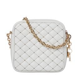 Dolce & Gabbana White Quilted Leather Cross body Bag
