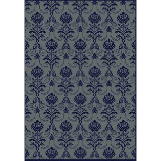 Impressions Navy Abstract Rug (33 x 411)