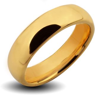 Mens Goldplated Tungsten Carbide Classic Ring (6 8 mm) Today $39.99