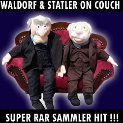 STATLER und WALDORF auf LUXUSCOUCH Muppet Show XL Deko Hammer Figuren