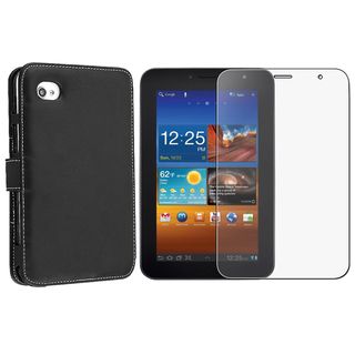 Leather Case/ Anti glare LCD Protector for Samsung Galaxy Tab P1000