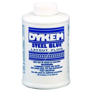 Dykem 0303112 8 oz DX 100 Brush In Cap Steel Layout Fluid Blue, Pack