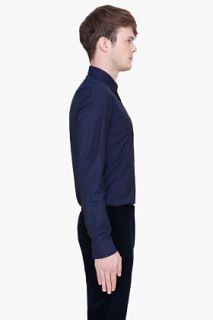 Kenzo Navy Patterned Dress Shirt for men