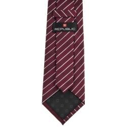 Republic Mens Striped Woven Microfiber Tie