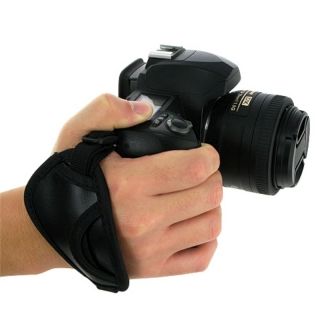 BasAcc Black Adjustable Camera Hand Strap with Microfiber Padding