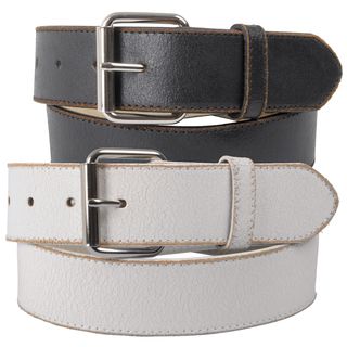 Journee Collection Womens Vintage Distressed Genuine Leather Belt