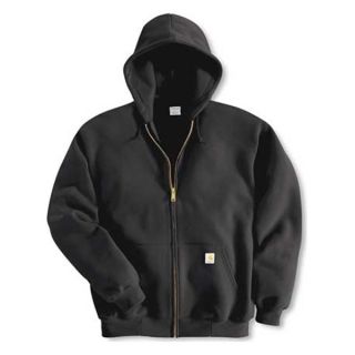 Carhartt K121 BLK TLL LRG Hooded Swtshrt, Blk, 50% Cotton/50% PET, L