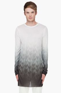 Ann Demeulemeester Long Herringbone Print T shirt for men