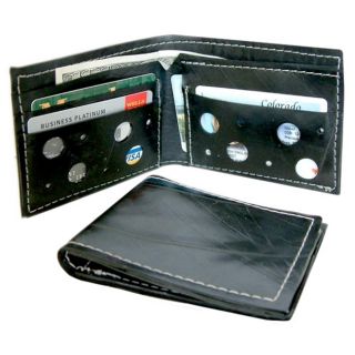 Recycled Mens Black Vintage Rubber Wallet