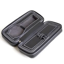 Black Soft Touch Compact Travel Watch Case