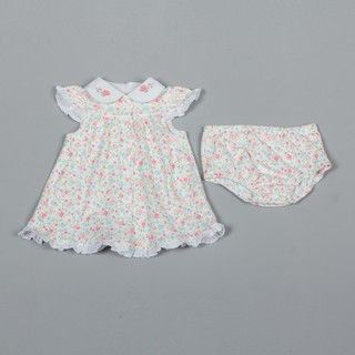 Little Me Newborn Girls Knit Floral Dress